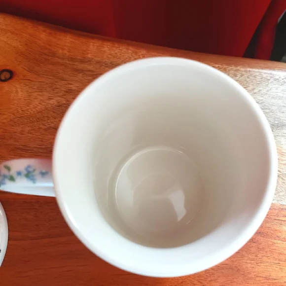 Kent Pottery Lidded Mug bird butterfly motif - Picture 4 of 7